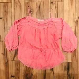 Rebecca Taylor Coral Silk Blouse, Size 2